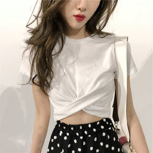Blusa Estilo Coreano Oversize - Blanco y Negro