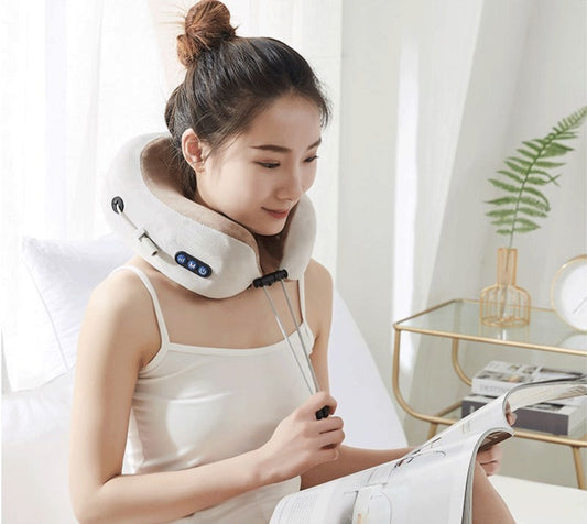 Almohada Masajeadora Electrica en Forma de U | Cuello, Espalda y cervical